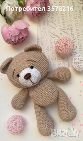 Плетена играчка мечок, подарък, снимка 5 - Плюшени играчки - 38987832