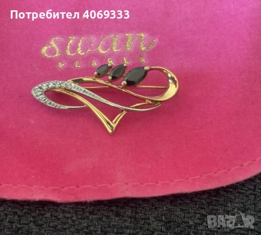 Златна Руска  брошка 4.27гр 14карата, снимка 2 - Колиета, медальони, синджири - 51412308