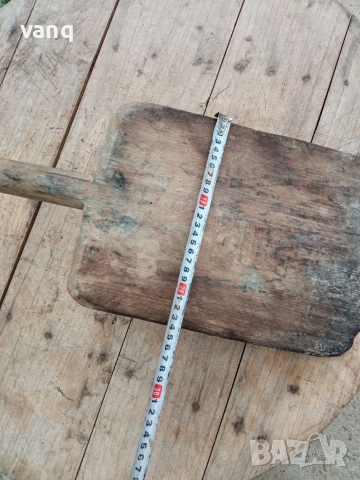 Стара дървена лопата за пещ или декорация, снимка 5 - Антикварни и старинни предмети - 36546631