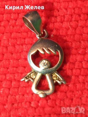 СРЕБЪРНА ФИГУРАЛНА АРТ ВИСУЛКА СРЕБРО 925 с ФАСЕТИРАНО ИСКРЯЩО КРИСТАЛЧЕ 40134, снимка 2 - Колиета, медальони, синджири - 42475901