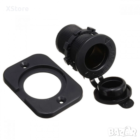 Женско гнездо за вграждане за авто запалка 20A, 12V/24V, прахоустойчиво, с капак, снимка 4 - Аксесоари и консумативи - 52483633