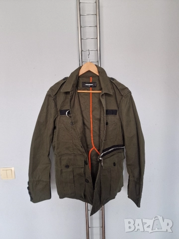 Страхотно мъжко спортно елегантно яке DSQUARED2 размер 50 / L, снимка 10 - Якета - 52752010