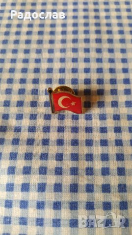 значка с турското знаме , снимка 1 - Колекции - 43452568