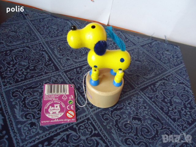 дървена играчка марионетка,пират на остров с палма,жълто кученце Eichhorn, снимка 7 - Други - 32697580