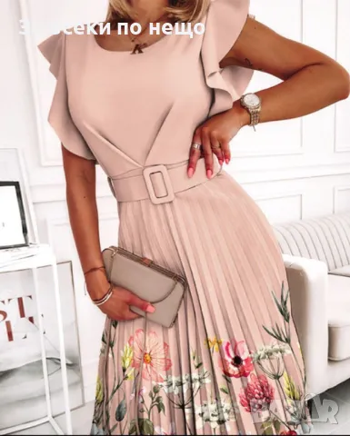 Дамска Рокля Плисе - 2 Налични Цвята Код A596, снимка 2 - Рокли - 50370922