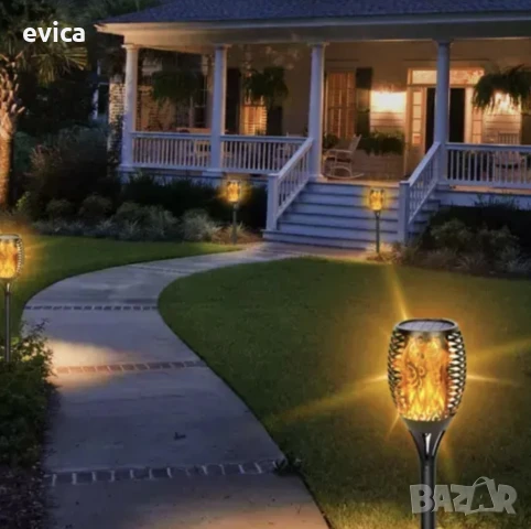 Соларна лампа тип пламък – комплект от 6 бр.