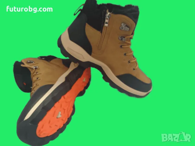 Кафяви боти за мъже с двойно закопчаване, снимка 4 - Мъжки боти - 48473682