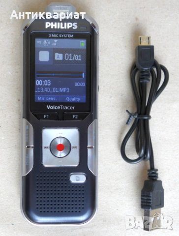 Дигитален рекордер, диктофон с 3 микрофона Philips Voice Tracer DVT 6010 / 8GB / FM радио, снимка 2 - Други - 52043945
