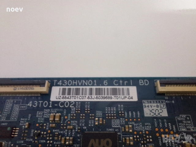 T-Con T430HVN01. 6 CTRL BD от Samsung UE43J5500, снимка 2 - Части и Платки - 51882209