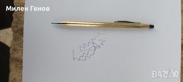 Златна химикалка Кросс Cross, снимка 5 - Антикварни и старинни предмети - 43411855