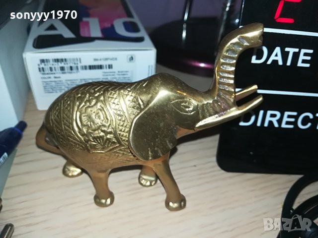 АНТИК-слонче-мед/месинг 10х9х5см