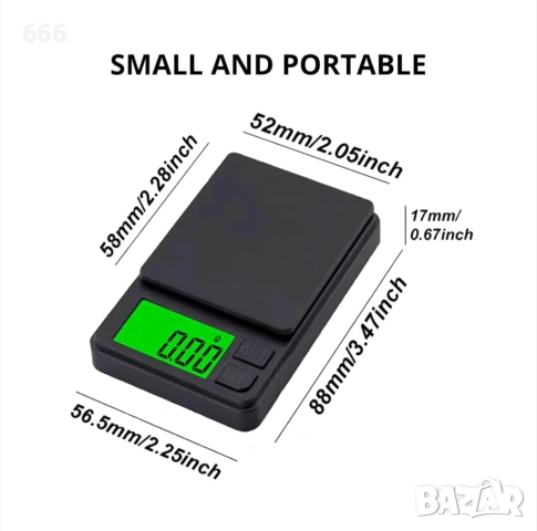 Дигитален кантар, 0.01g-1000g, снимка 7 - Друга електроника - 53450463