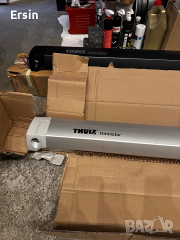 Тента Thule Omnistor 4.0 метрова (25.08.2022)  Страничен монтаж   Свалена от чисто нов Кемпер Hymer, снимка 5 - Палатки - 53403357