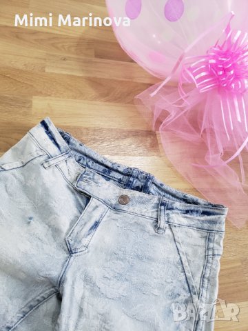 Двулицеви дънки Denim с принт цветя две лица, снимка 3 - Дънки - 31144248