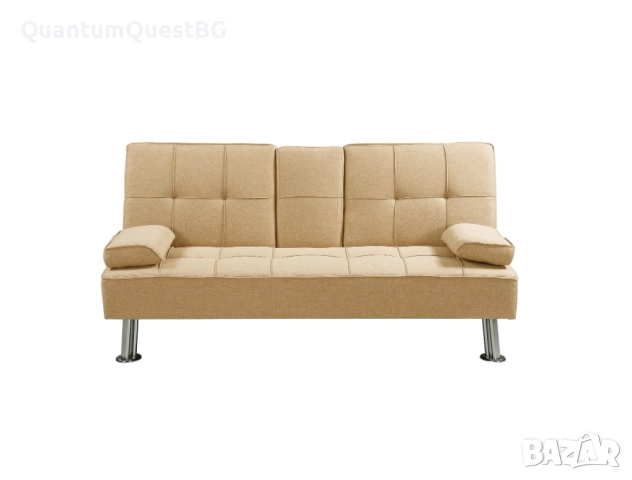 Диван VERDE светло кафяво/хром