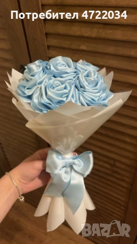 Букет от сатенени рози