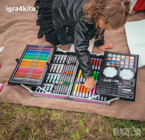 Луксозни големи комплеки за момче и момиче със 155 бр. рисуване и оцветяване с метална рамка и закоп, снимка 2 - Рисуване и оцветяване - 51344269