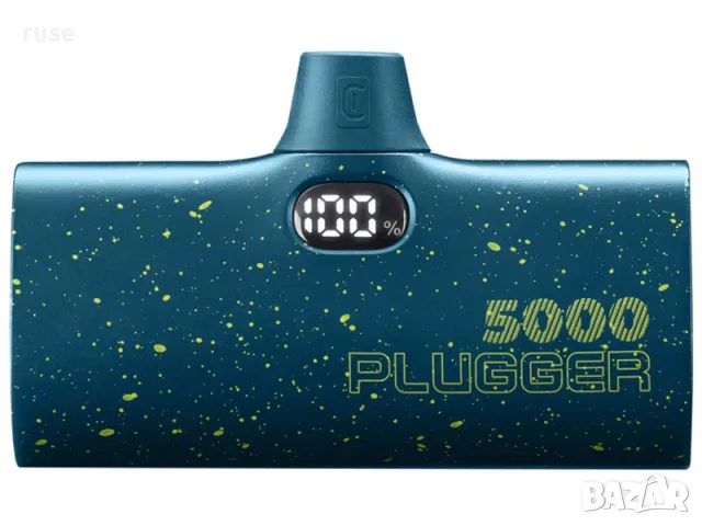 НОВИ! Външна батерия Cellularline Plugger 5000 mAh портативна синя, снимка 2 - Резервни части за телефони - 49786065