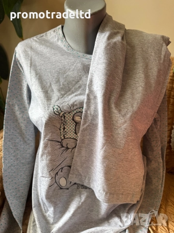 Дамска пижама трико дълъг ръкав , снимка 2 - Пижами - 51997540