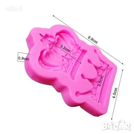 2 красиви корони корона молд форма силиконова  за декор украса торта фондан гипс и др, снимка 2 - Форми - 17109112