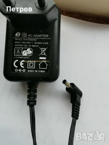 Адаптер Model:ZDA120080EU. Input: AC100-240V. 50/60Hz 0,35A. Output: 12V 800mA, снимка 3 - Кабели и адаптери - 49753142