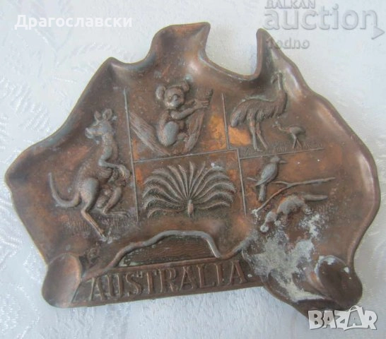 Голямо знаме Австралия, Мароко, Еквадор, пепелник, кенгуру дървено, чиния керамика, снимка 9 - Други ценни предмети - 28959042