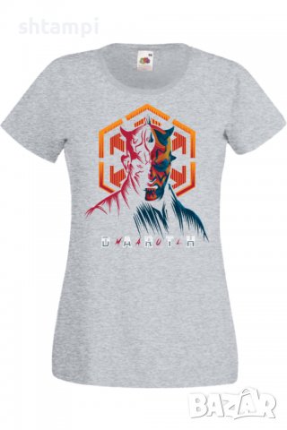 Дамска тениска Star Wars Maul,Филм,Игра,superhero,Изненада,Подарък,Повод,, снимка 5 - Тениски - 37732139