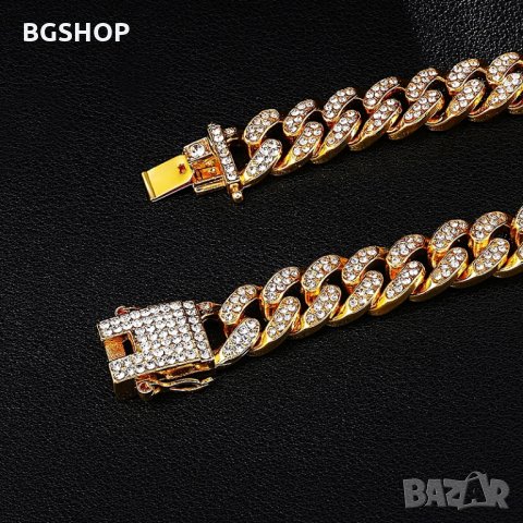 Хип-хоп ланец / Hip-Hop chain Bling Bling - Gold, снимка 7 - Колиета, медальони, синджири - 28402167