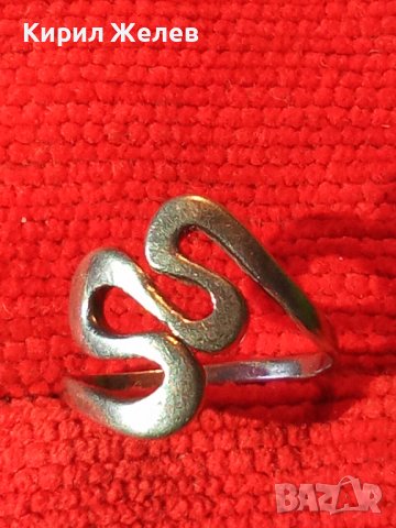 ФЕШЪН АРТ ПОСРЕБРЕН СТОМАНЕН ПРЪСТЕН с ПЕЧАТ 925 БИЖУ от БЛАГОРОДНА НЕРЪЖДАЕМА СТОМАНА 26332