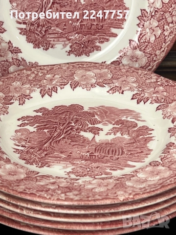 6 бр основни чинии England, снимка 3 - Чинии - 52837691