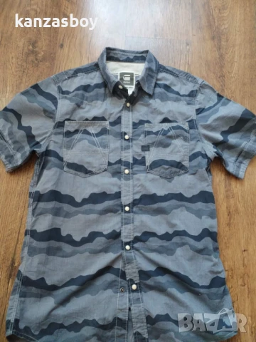 g-star a crotch yoshem work shirt s/s - страхотна мъжка риза КАТО НОВА М, снимка 7 - Ризи - 51340129