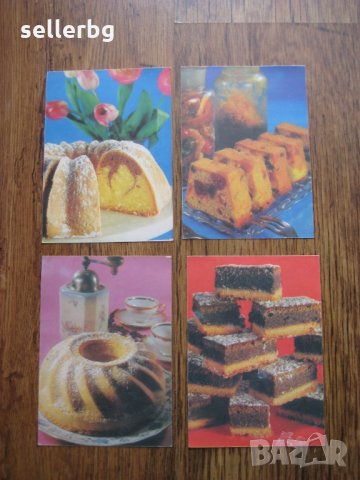 Рецепти върху картички за сладкиши от 80-те години, снимка 6 - Колекции - 32333855