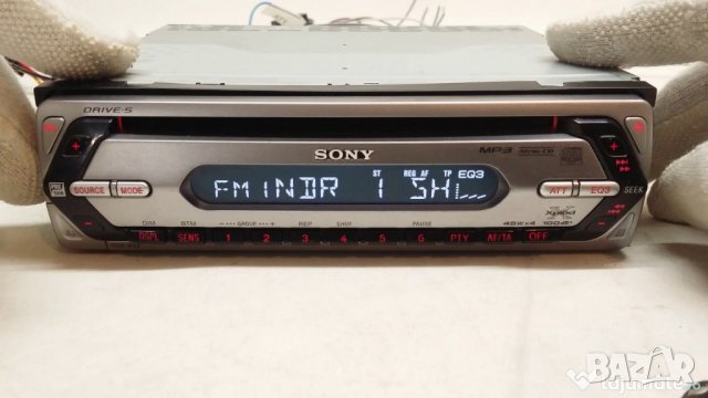 Авторадио касетофон CD MP3 за кола СОНИ С RDS и AUX audio out /аудио изход/, снимка 1