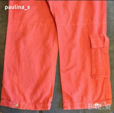 Два различни броя / Дънкови панталони с широки крачоли и червен карго , снимка 12 - Дънки - 26358844