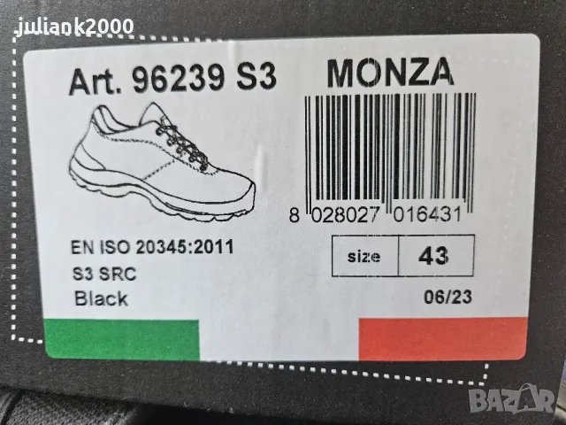 Работни обувки MONZA LOW S3  номер43, снимка 4 - Други - 41759657