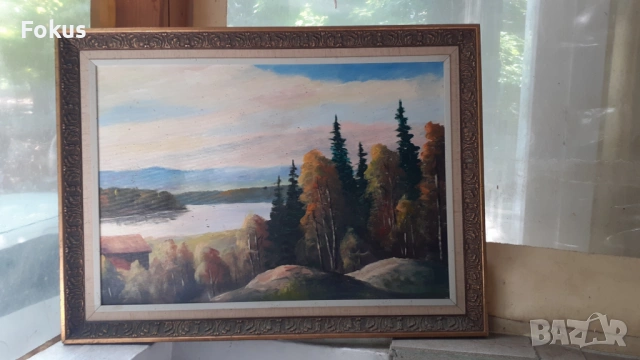 Страхотна майсторска картина масло платно подписана рамка, снимка 2 - Антикварни и старинни предмети - 53413604