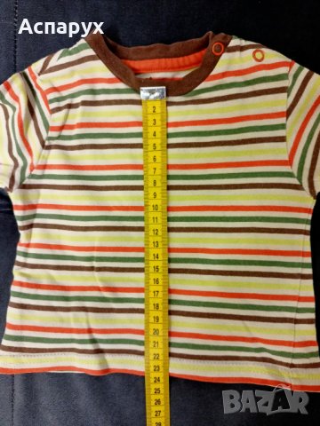 Бебешка памучна тънка блузка с дълъг ръкав TU 3-6 месеца, снимка 3 - Комплекти за бебе - 43092015