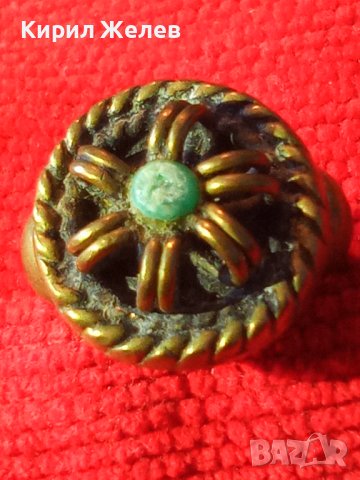 19 Век ВЪЗРОЖДЕНСКИ АВТЕНТИЧЕН ТЮРКОАЗЕН ЕТНОГРАФСКИ РЯДЪК ПРЪСТЕН РЪЧНА МАЙСТОРСКА ИЗРАБОТКА 37139, снимка 2 - Антикварни и старинни предмети - 40556433