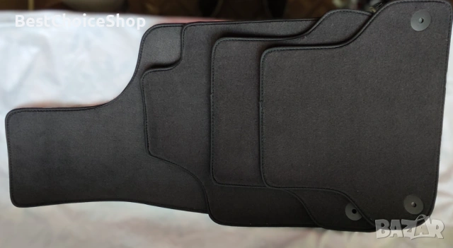 Велурени / мокетни стелки за Audi A3 2003-2012 - Тъмно сиви поръбени и отвори за захващане, снимка 6 - Аксесоари и консумативи - 53261013