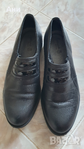 Черни обувки от естествена кожа N°37, снимка 2 - Дамски ежедневни обувки - 44892719