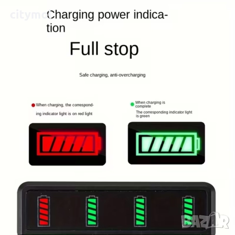 Зарядно устройство за до 4 броя Li-Ion акумулаторни батерии 10440, 14500, 16650, 18500, 26650, 18650, снимка 4 - Друга електроника - 52309601