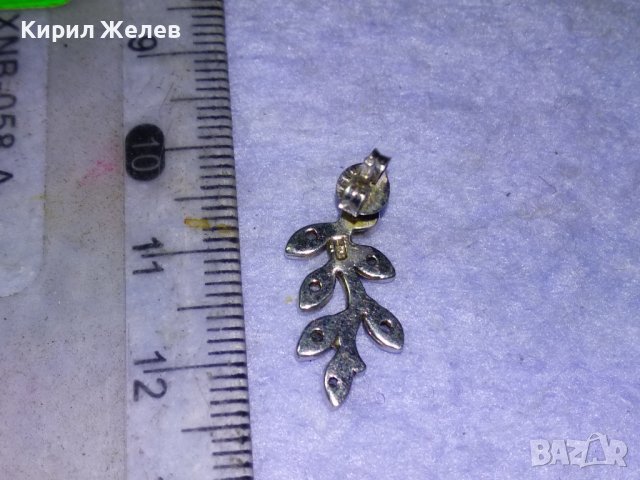 СКЪПОЦЕННА ФЛОРАЛНА СРЕБЪРНА АРТ ОБЕЦА СРЕБРО 925 с БЯЛА ПОЗЛАТА и ЦИРКОНИ 41227, снимка 14 - Обеци - 43222798