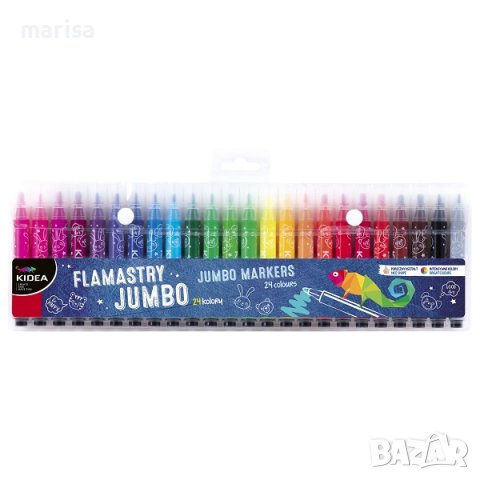 Флумастери JUMBO 24 цвята Kidea Код: 090150, снимка 1
