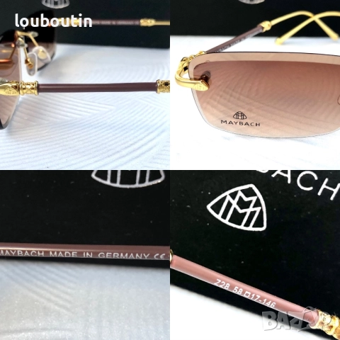 Мъжки слънчеви очила правоъгълни 3 цвята Maybach, снимка 4 - Слънчеви и диоптрични очила - 51706540