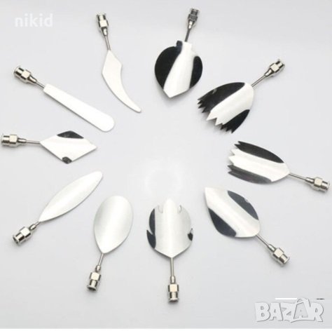 #2 листа 10 бр метални пера шприц + спринцовка за 3D желиран десерт декорация и украса цветя, снимка 2 - Други - 32791219