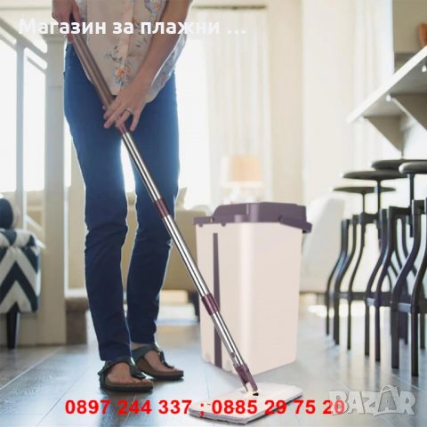 КВАДРАТЕН МОП СЕТ ИЗМИВАЩ И ПОЛИРАЩ МОП В ЕДНО + КОФА - КОД 2523, снимка 15 - Други стоки за дома - 28269556