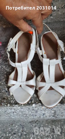 Сандалки  бели елегантни, снимка 1