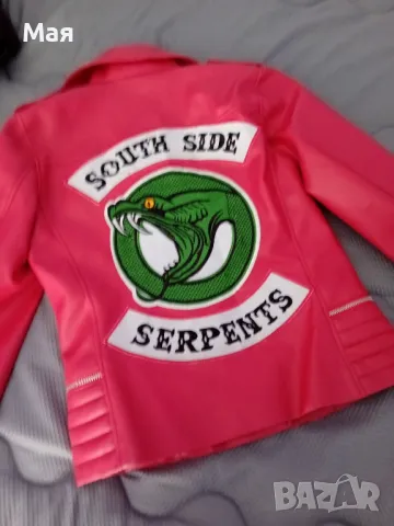 Дамско, ефектно кожено яке