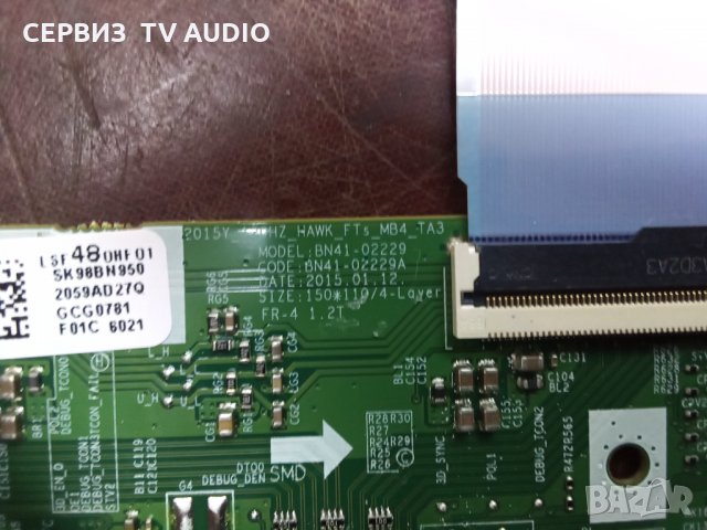 T-cont board  BN41-02229A  TV SAMSUNG UE48J6350SU, снимка 2 - Части и Платки - 32845943