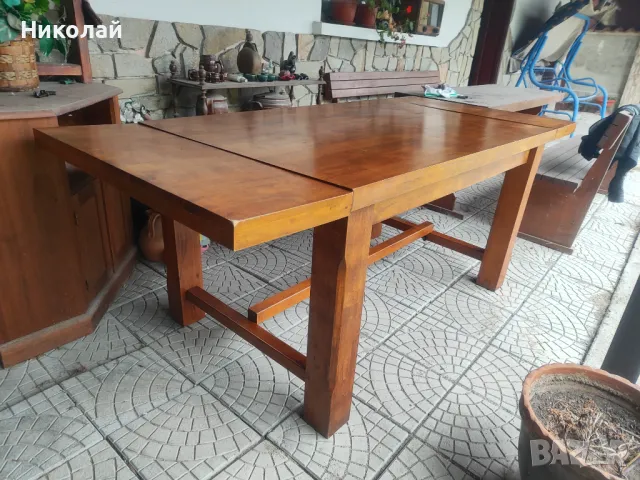 Продавам дървена трапезна маса, снимка 10 - Маси - 47622526